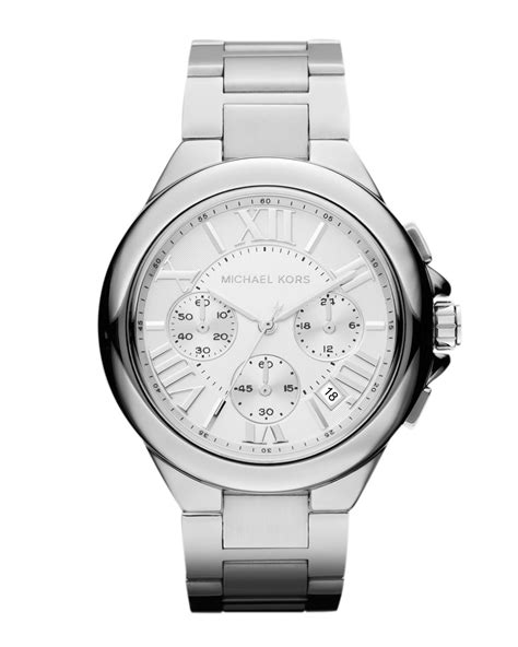 michael kors watch chronograph silver|Michael Kors waterproof watch.